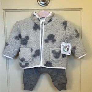 Disney Baby Gray and White Jacket Set